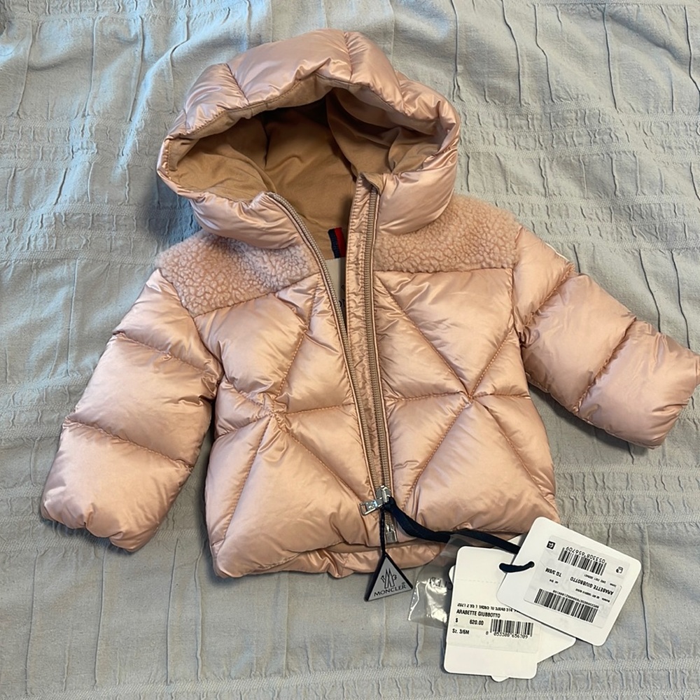 Pink Baby girl Moncler Jacket 3-6M